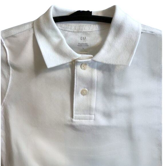 Boys GAP Uniform Long sleeve Polo Shirt Size S White Organic Cotton NWT-READ - Picture 8 of 10